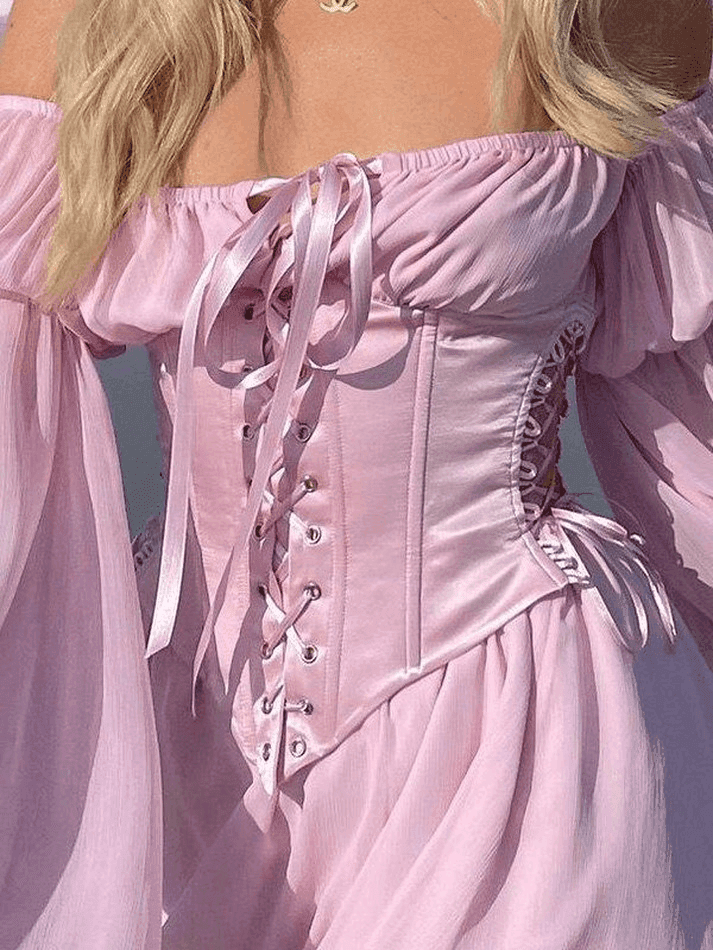 Levoire | Robe Mini À Manches Longues Korsatzt