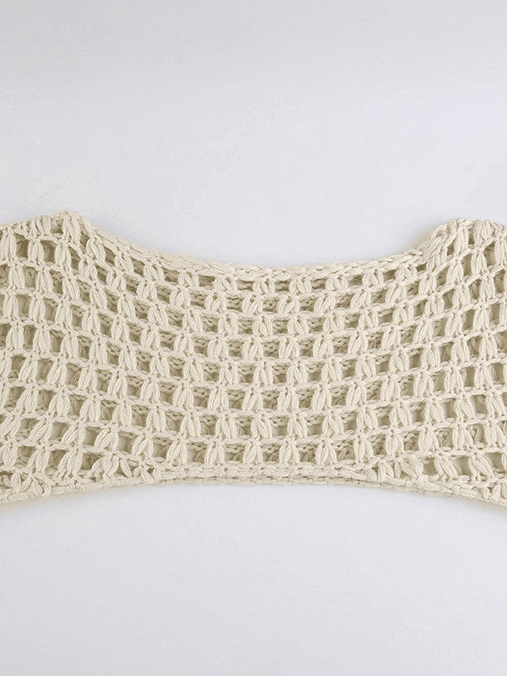 Levoire | Manches Longues Boléro Au Crochet Haut En Tricot