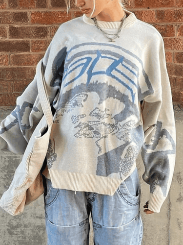 Levoire | Pull À Manches Longues En Jacquard Avec Col Rond