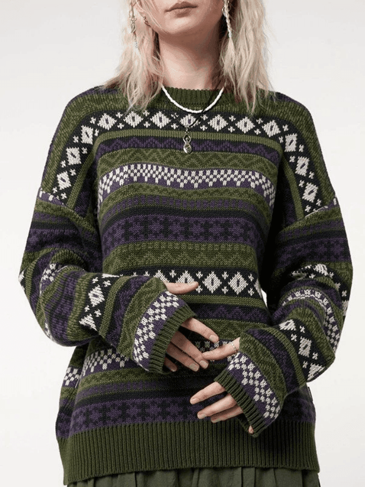 Levoire | Pull À Manches Longues En Jacquard Vintage Lilas Taille unique