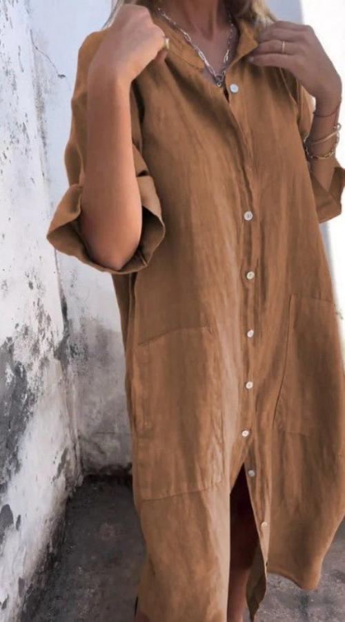 Levoire | Robe D'Été Longue Pour Femmes Braun
