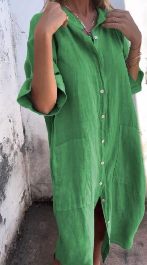 Levoire | Robe D'Été Longue Pour Femmes Vert