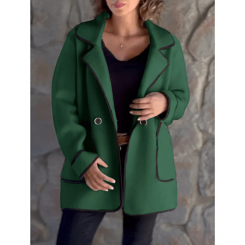 Levoire | Veste élégante pour femmes avec empiècement contrasté Vert