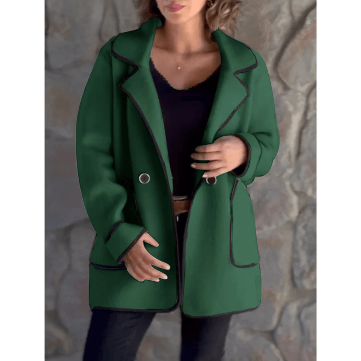 Levoire | Veste élégante pour femmes avec empiècement contrasté Vert