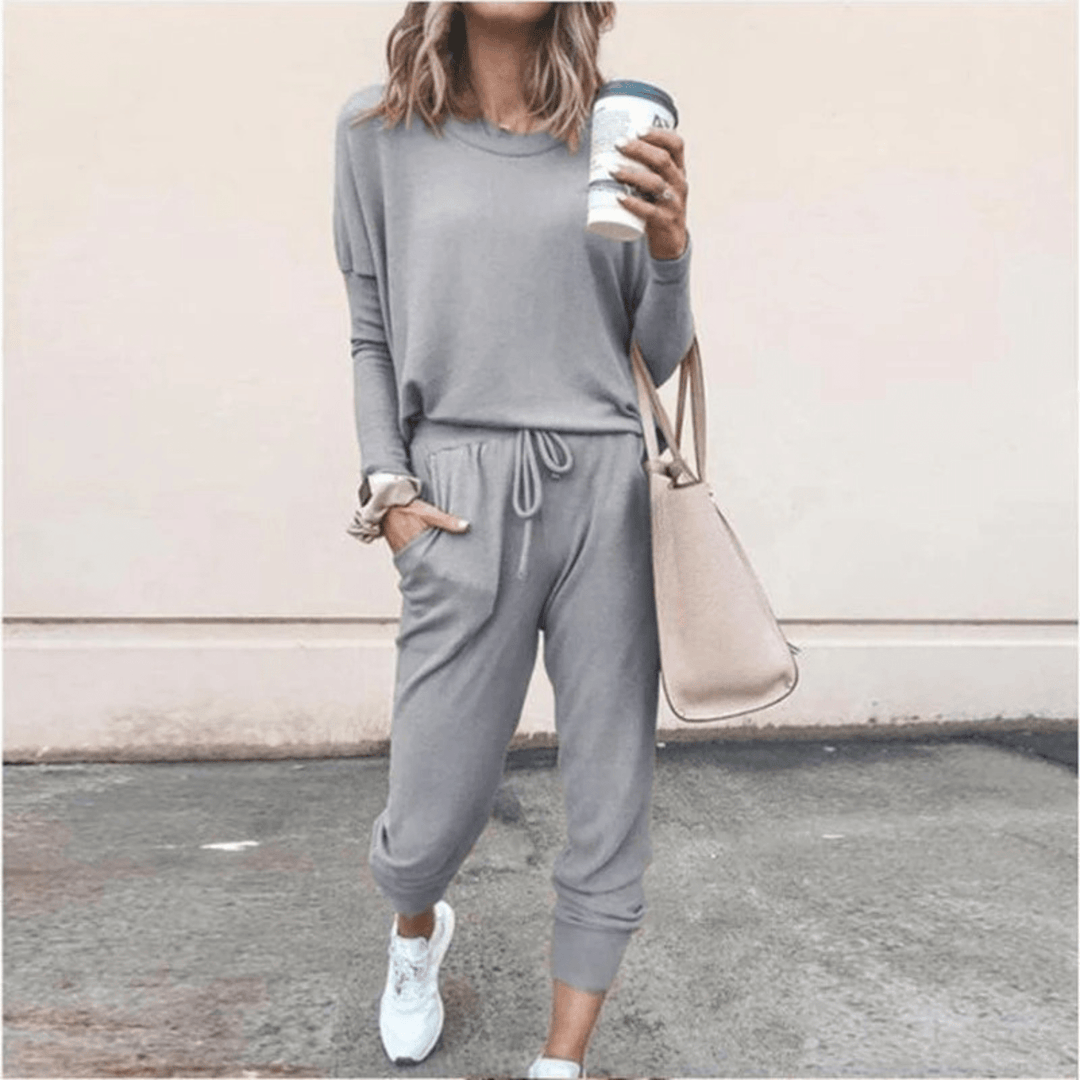 Levoire | Vêtement de sport confortable pour femmes avec taille élastique Gris clair