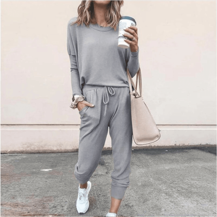 Levoire | Vêtement de sport confortable pour femmes avec taille élastique Gris clair