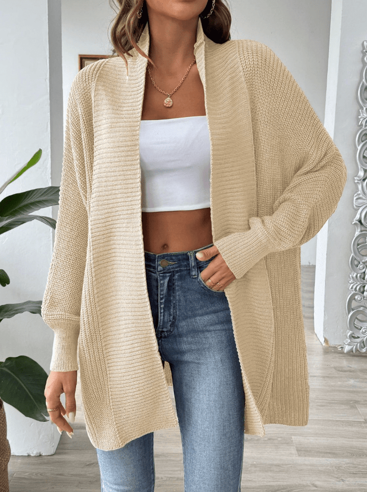 Levoire | Veste Tricot Femme Capuche Chaud Confort Kaki