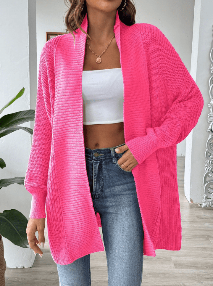 Levoire | Veste Tricot Femme Capuche Chaud Confort Rosa