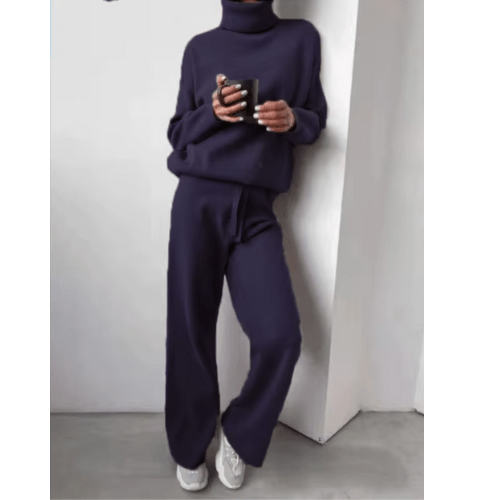 Levoire | Blazer Femme 2 Pièces Décontracté Confortable Bleu foncé