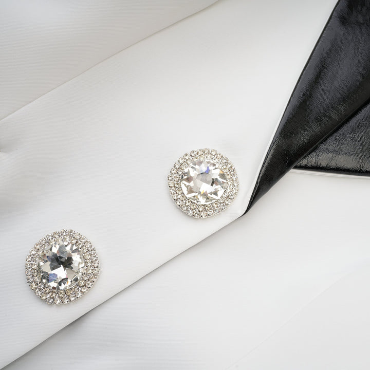 Levoire | Manteau À Rangée Unique De Boutons En Cristal