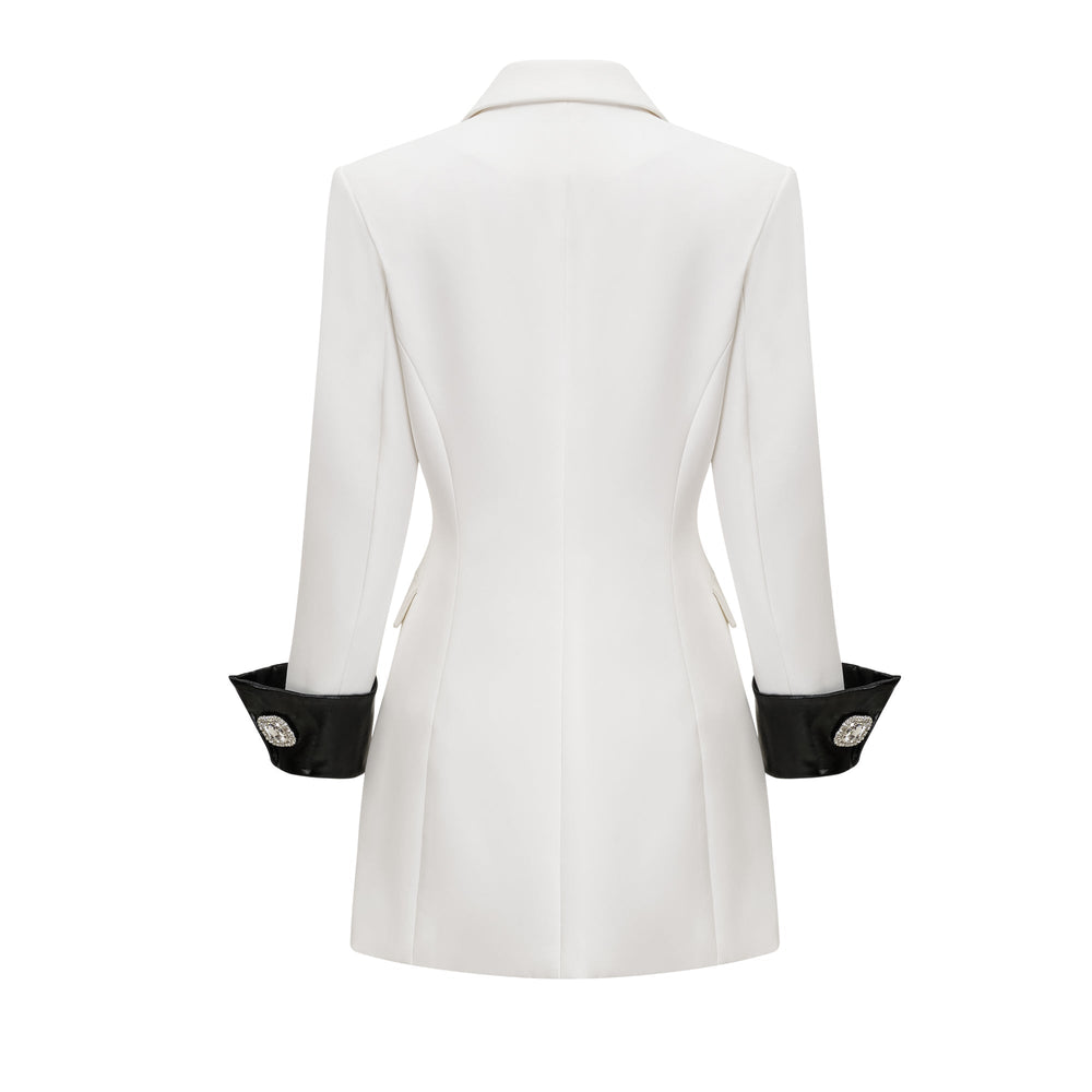 Levoire | Manteau À Rangée Unique De Boutons En Cristal