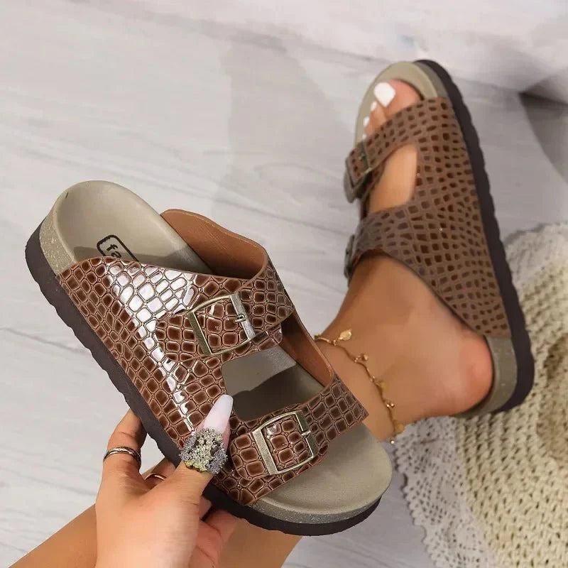 Levoire | Sandales D'Été Tendance Pour Femmes Braun