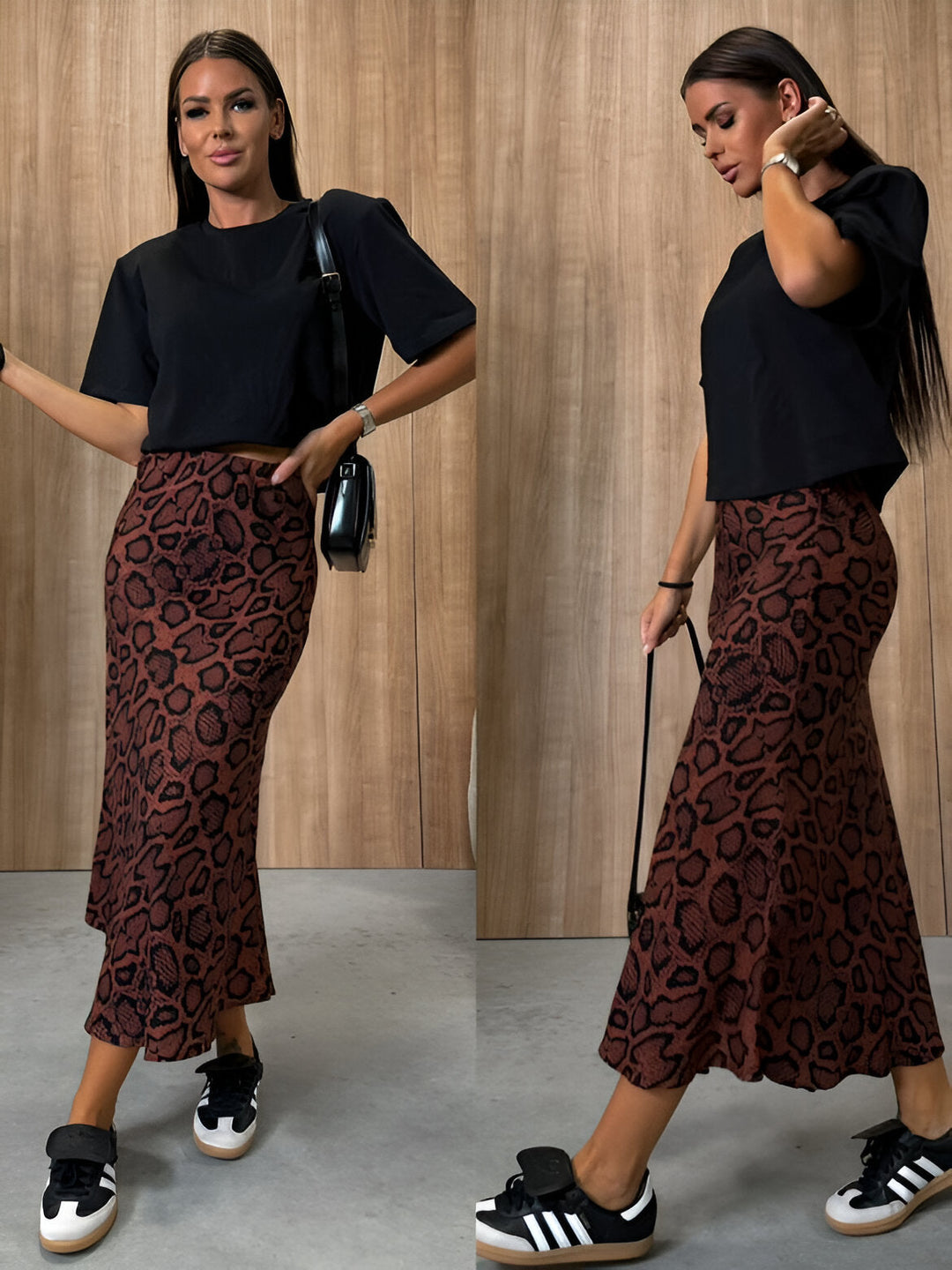 Levoire | Jupe Audacieuse Avec Motif Animal Et Taille Haute Pour Femmes