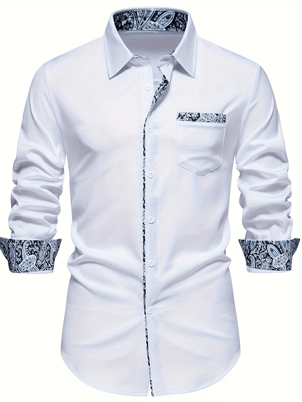 Levoire | Chemise Motif Paisley Homme Blanc