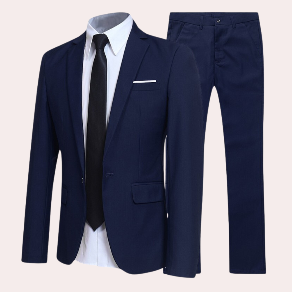 Levoire | Costume Pour Hommes Élégant Ajusté, Polyvalent Et Stylé Bleu marine