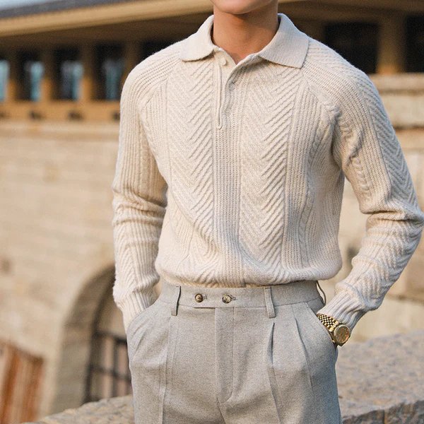 Levoire | Pull En Tricot Tendance Pour Hommes Brun clair