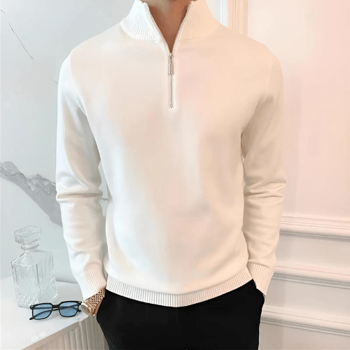 Levoire | Sweatshirt à capuche pour hommes avec fermeture éclair Confortable Élégant Polyester & Laine