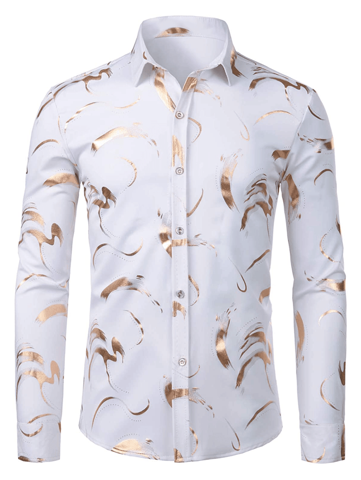 Levoire | Chemise Imprimée Manches Longues Homme Blanc