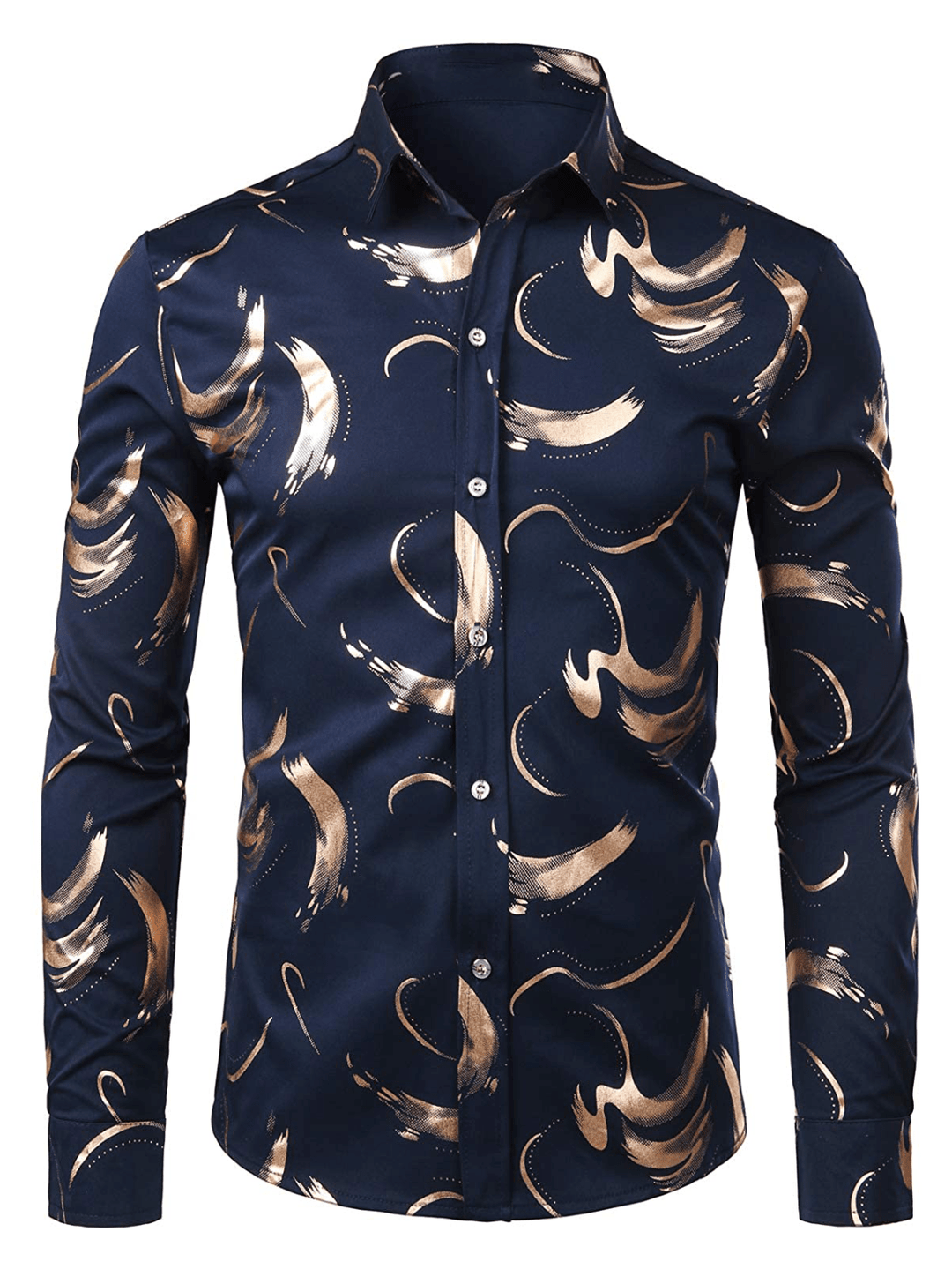 Levoire | Chemise Imprimée Manches Longues Homme Bleu