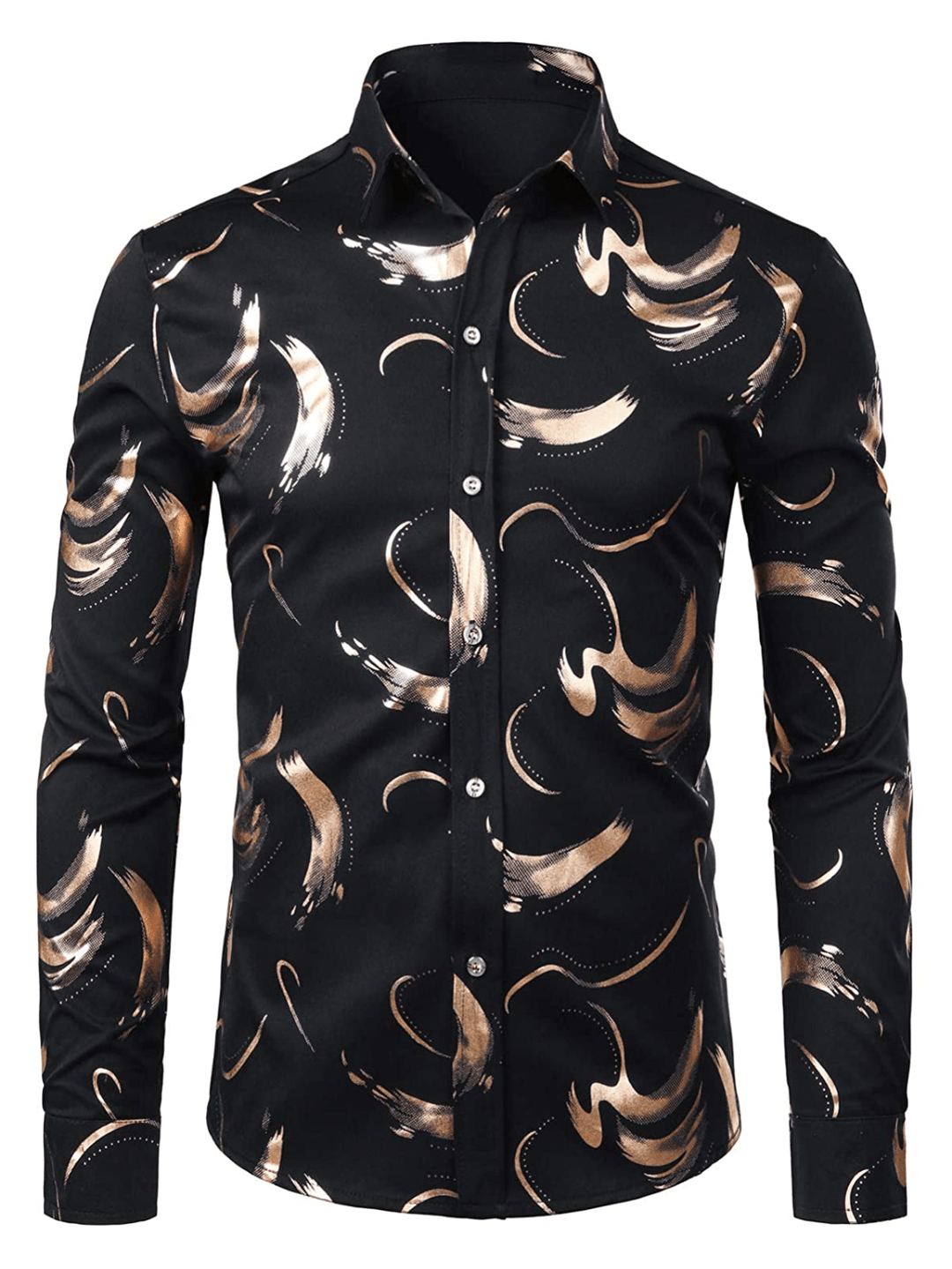 Levoire | Chemise Imprimée Manches Longues Homme Noir