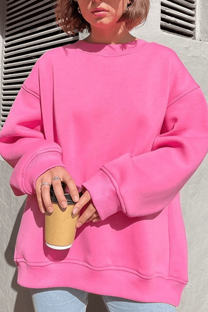 Levoire | Col rond surdimensionné pull femme pull gilet Rosa