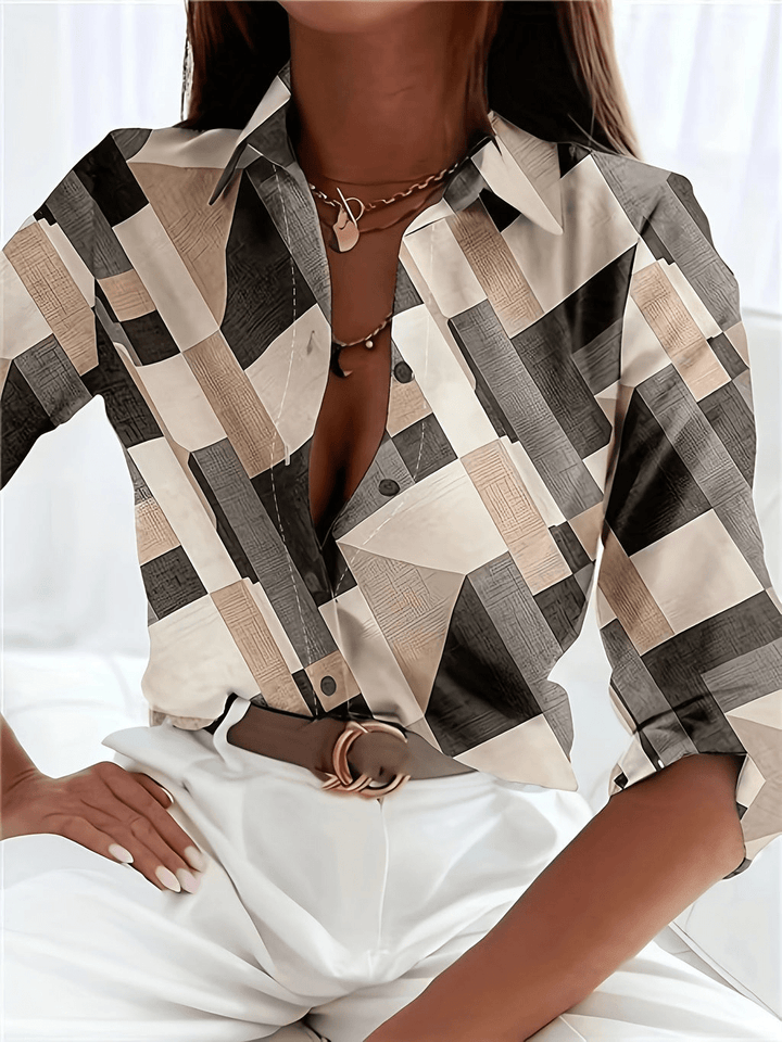 Levoire | Blouse Carreaux Décontractée Femme 2XL