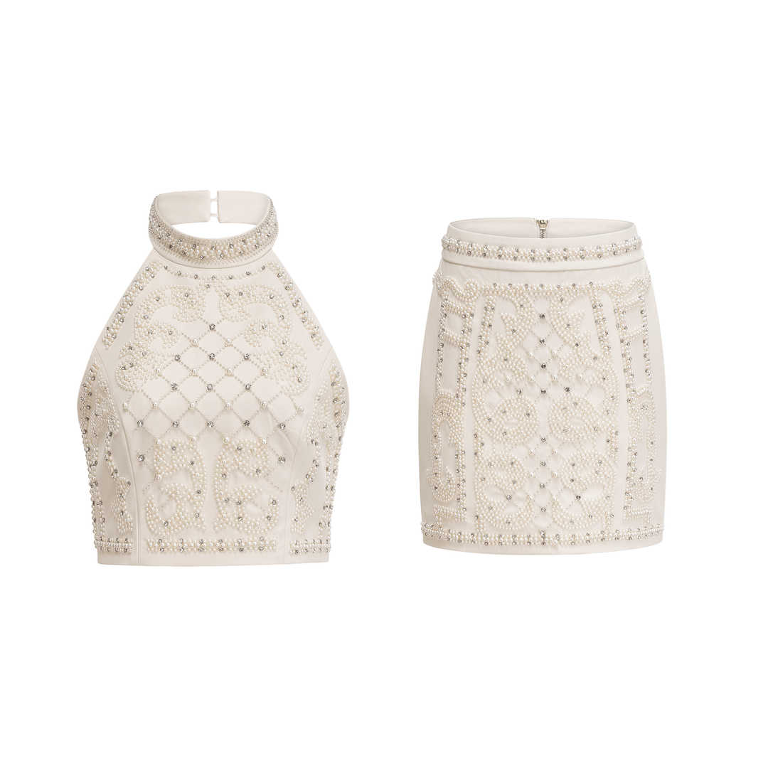 Levoire | Top Et Jupe Décorés Ensemble Assorti