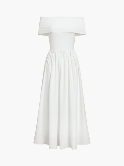 Levoire | Robe Maxi Décolletée Avec Élégance Intemporelle Robe Pour Femmes Blanc