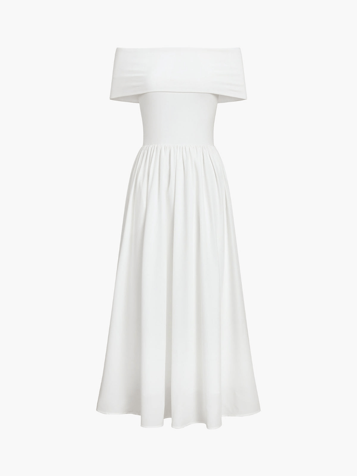 Levoire | Robe Maxi Décolletée Avec Élégance Intemporelle Robe Pour Femmes Blanc