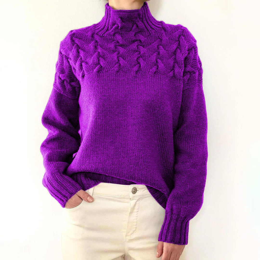 Levoire | Pull en maille à col montant Lila