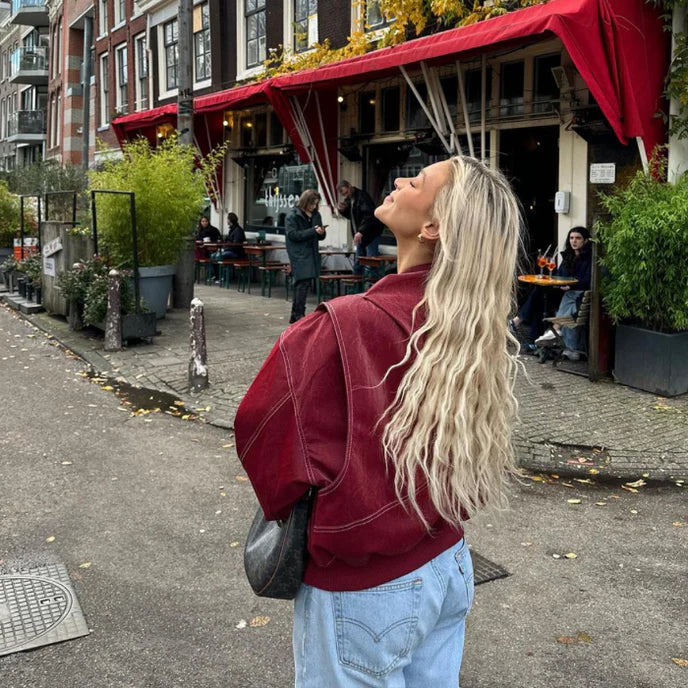Levoire | Veste En Cuir Oversize Au Flair Urbain