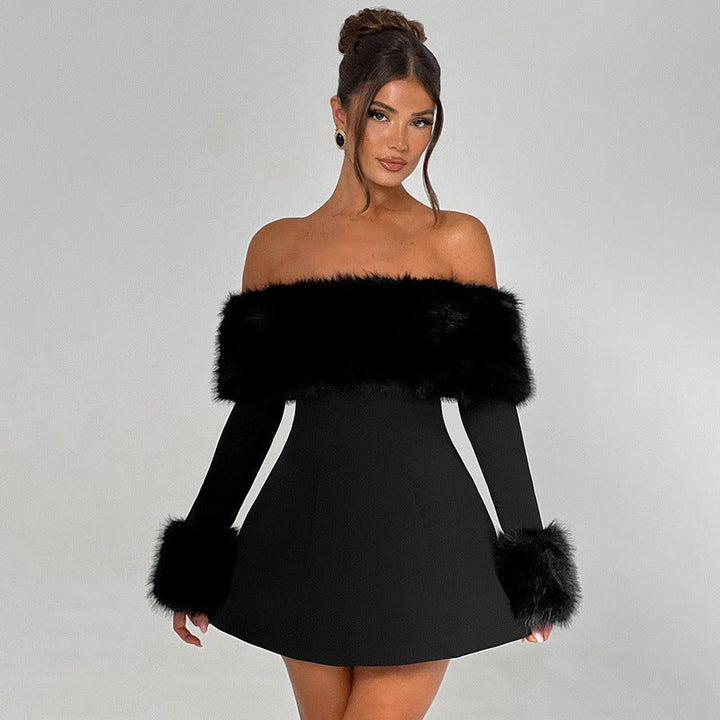 Levoire | Robe En Velours Avec Manches Longues Xx Noir