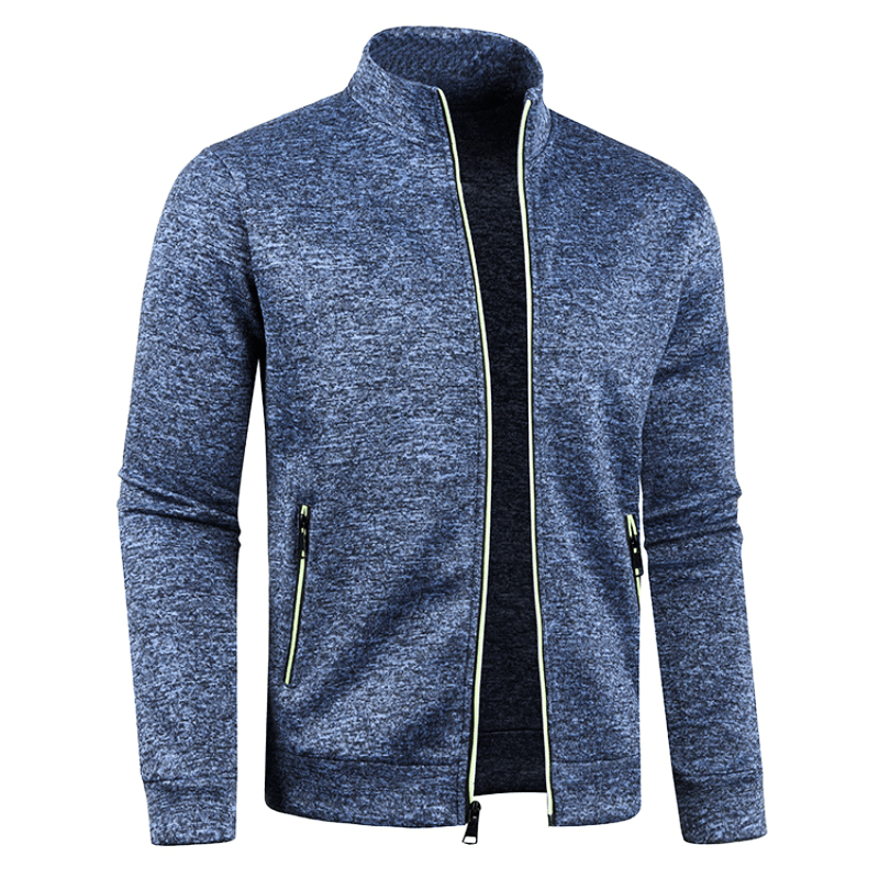 Levoire | Style Gilet pour hommes Pull coupe-vent pour hommes avec col montant Confortable Bleu