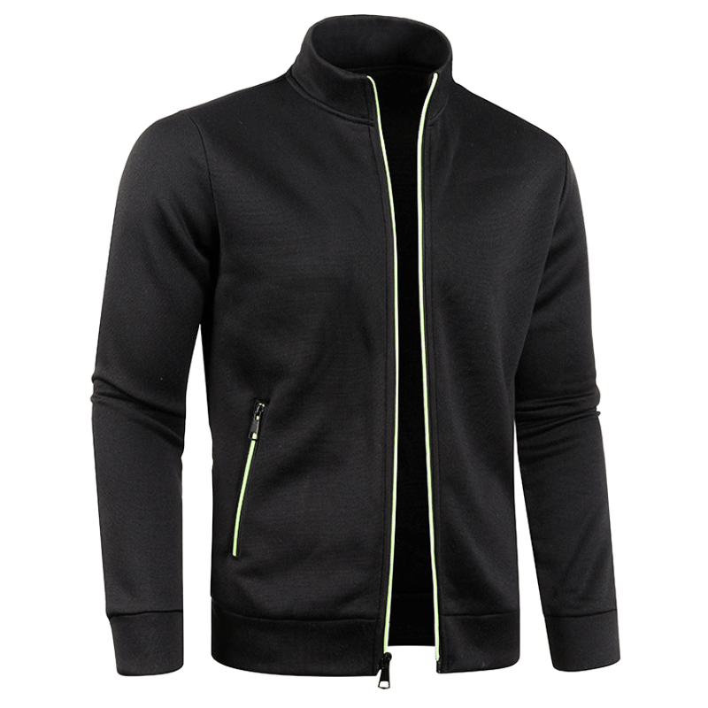 Levoire | Style Gilet pour hommes Pull coupe-vent pour hommes avec col montant Confortable Noir