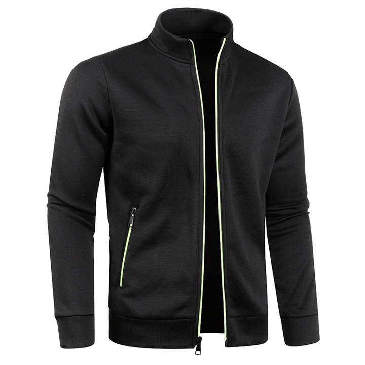 Levoire | Style Gilet pour hommes Pull coupe-vent pour hommes avec col montant Confortable Noir