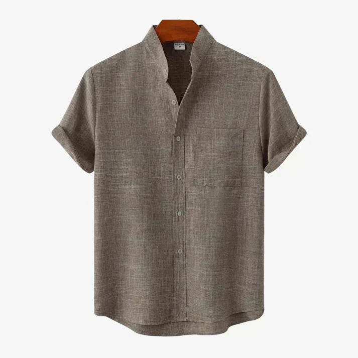Levoire | Chemise De Loisirs En Lin Pour Hommes Khaki