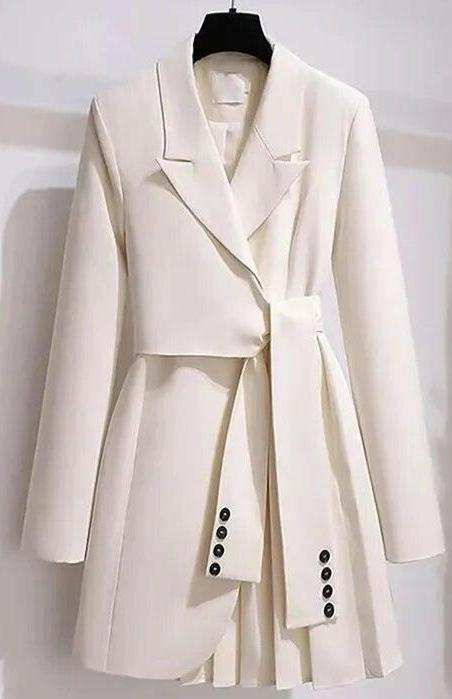 Levoire | Veste De Style Trench Inspirée De La France Blanc