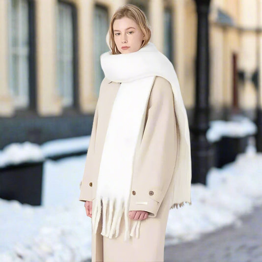 Levoire | Écharpe En Cachemire De Luxe Expédition Le Jour Même ! Blanc