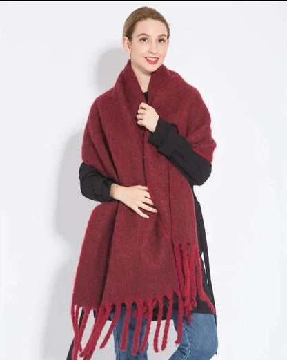 Levoire | Écharpe/Étole En Cachemire De Luxe Bordeaux
