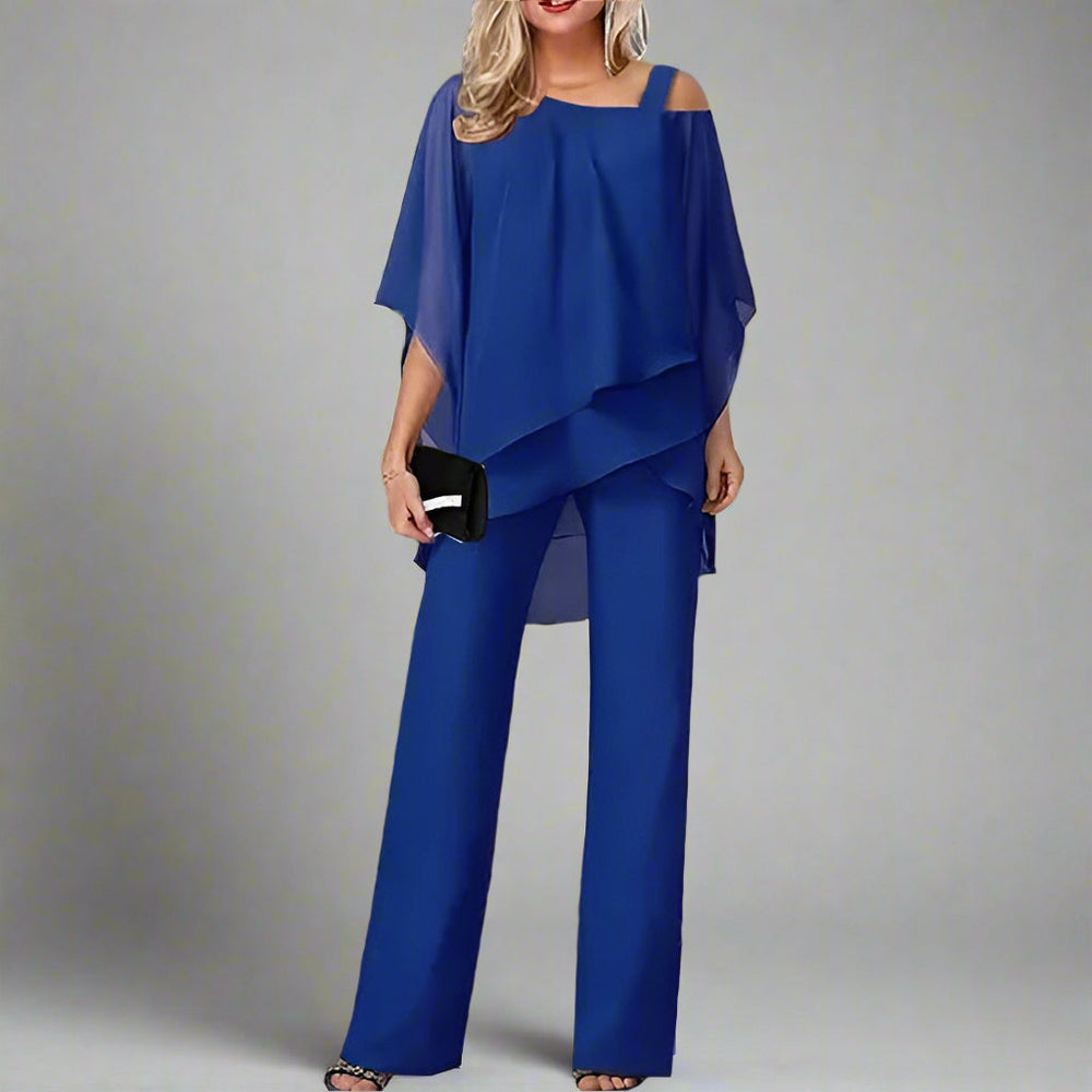 Levoire | Ensemble En Chiffon Pour Femme Ensemble Élégant Pour Soirées Festives Bleu clair