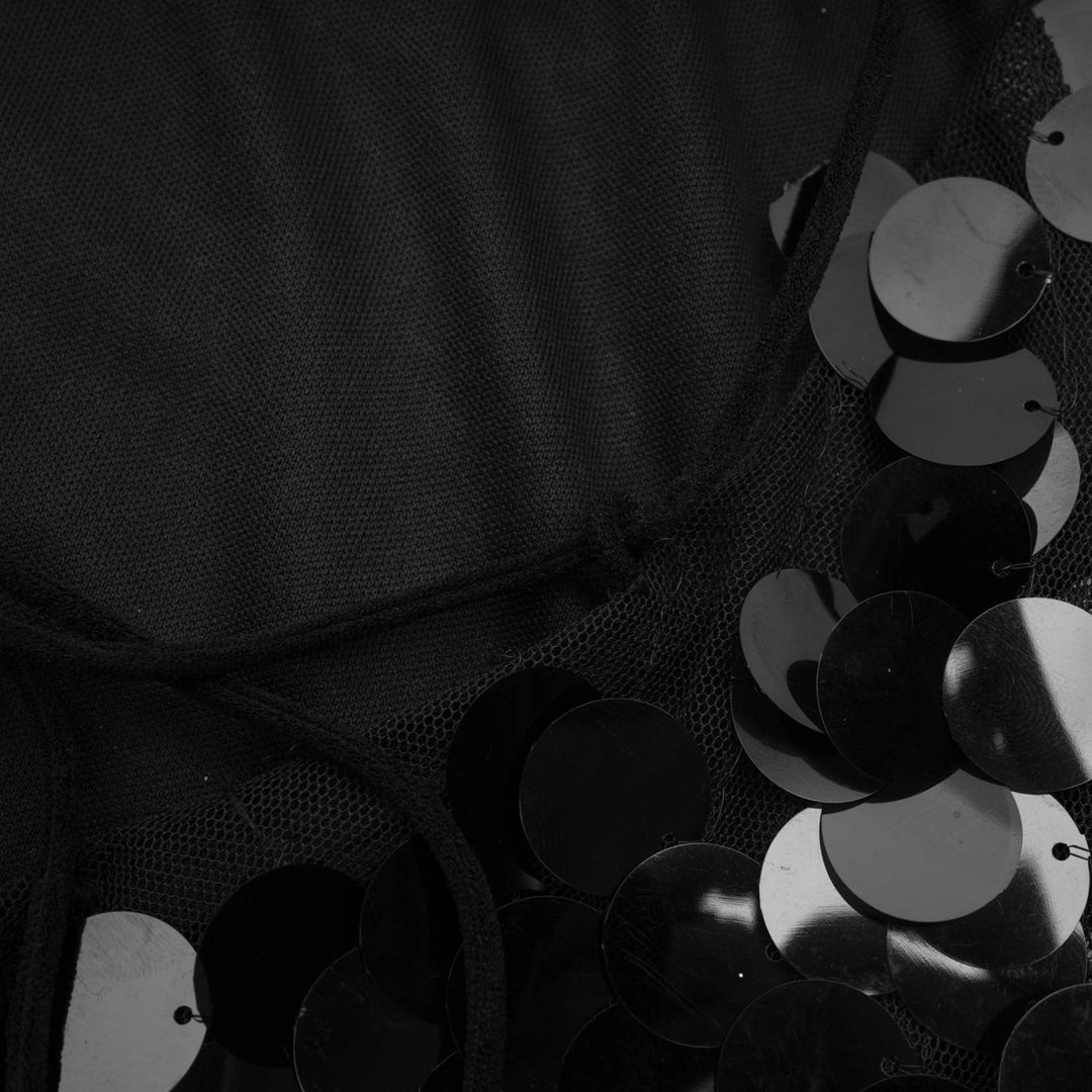 Levoire | Robe Midi Noire Ornée