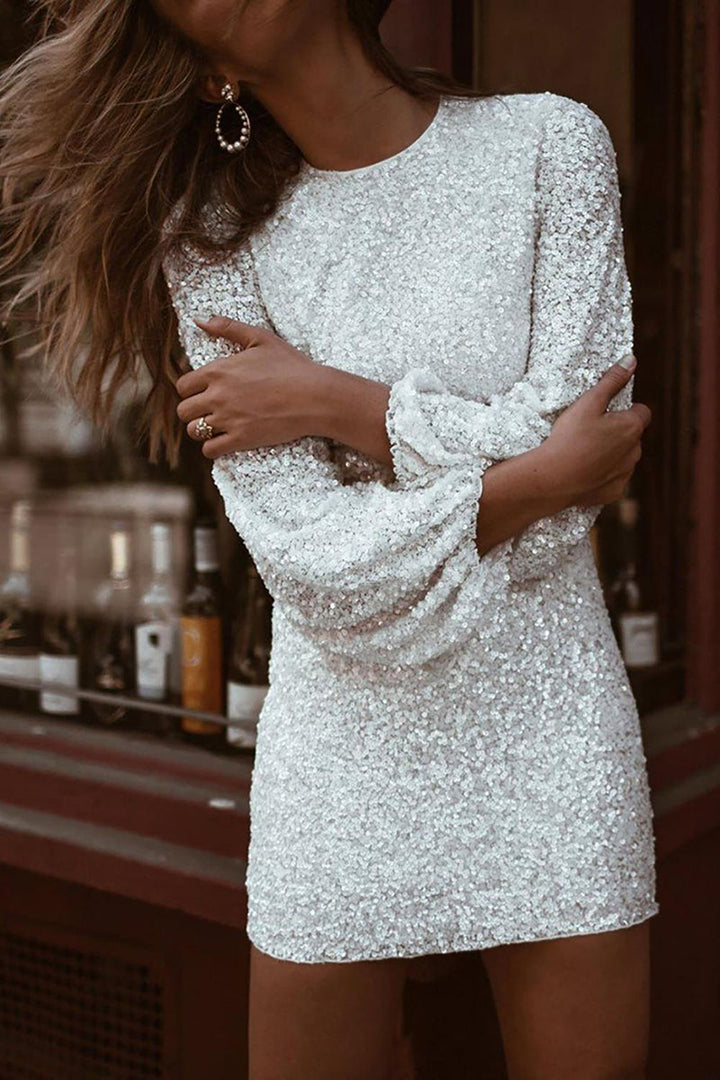 Levoire | Robe Brillante Avec Paillettes S Blanc