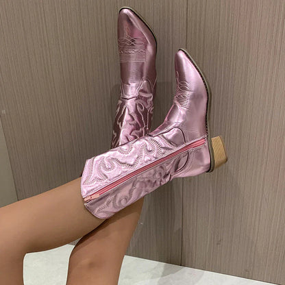 Levoire | Bottes Western Cowboys Métalliques Pour Femmes