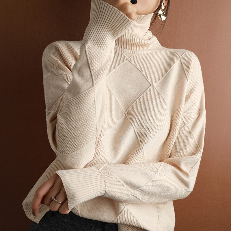 Levoire | Pull Avec Col Chauffant beige