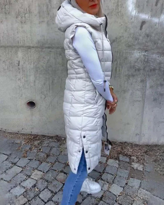 Levoire | Veste Sans Manches Décontractée Matelassée Avec Capuche Et Fermeture Éclair
