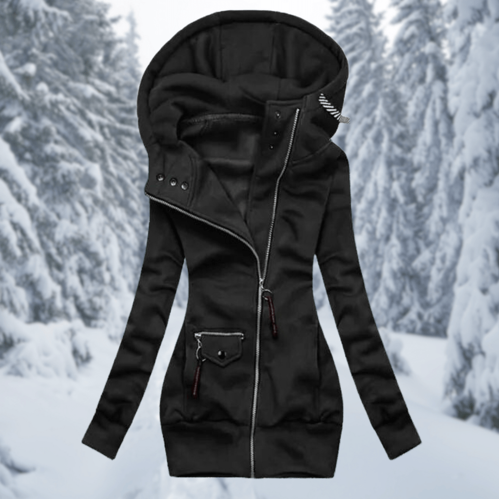 Levoire | Veste Imperméable Femme Tendance Confortable Noir
