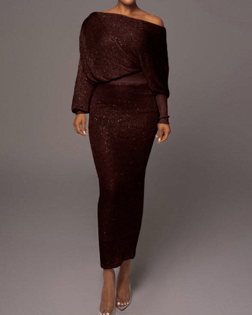 Levoire | Ensemble Off-Shoulder Femme Élégant Confortable Rot