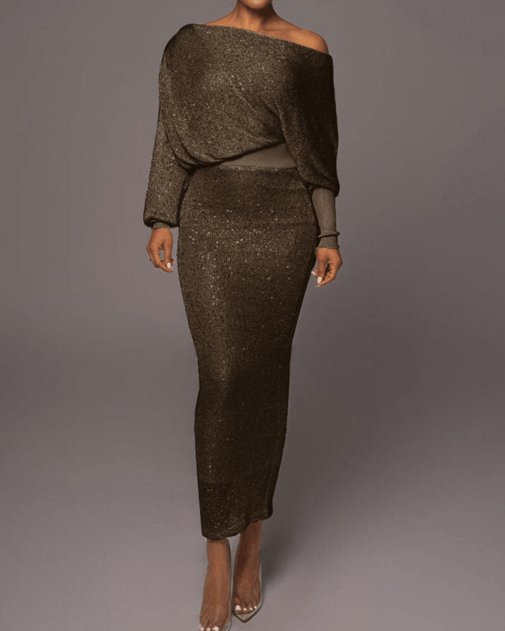 Levoire | Ensemble Off-Shoulder Femme Élégant Confortable Braun
