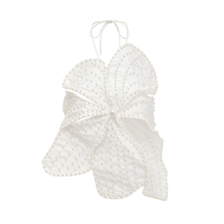 Levoire | Top Décoré De Fausses Perles Blanc