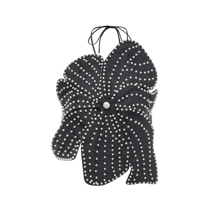 Levoire | Top Décoré De Fausses Perles Noir